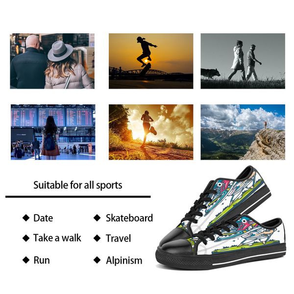 men women diy custom shoes low canvas skateboard sneakers triple black customization uv printing sports sneakers br234
men women diy custom shoes low canvas skateboard sneakers triple black customization uv printing sports sneakers br234