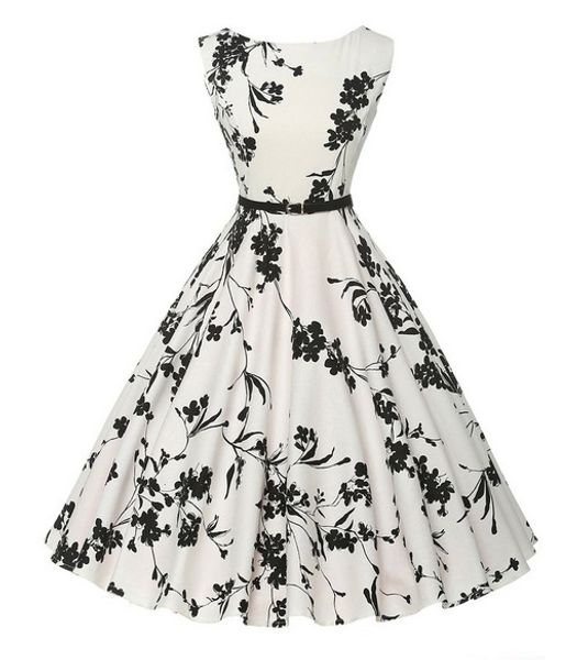 New Hepburn-style sleeveless tank top vintage maxilla dress with belt, As shown here
New Hepburn-style sleeveless tank top vintage maxilla dress with belt, As shown here