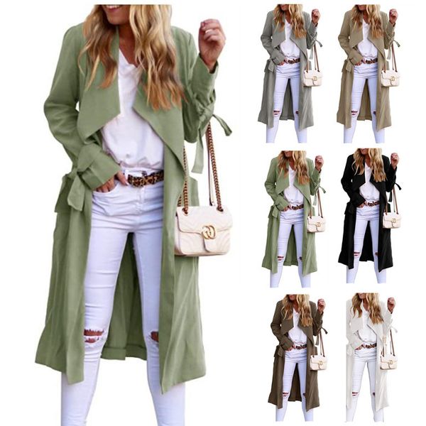 2022 Europe and America autumn and summer sun protection clothing women's trench coat independent standing air conditioning shirt long coat multi-colored, Army green
2022 Europe and America autumn and summer sun protection clothing women's trench coat independent standing air conditioning shirt long coat multi-colored, Army green