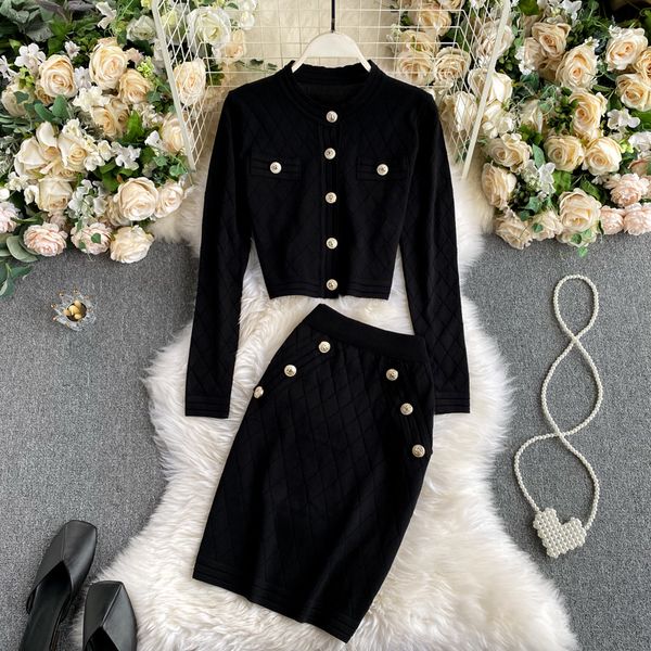 two piece dress ladies temperament suit small fragrant knit s wild high waist skirts pieces 221118, White
two piece dress ladies temperament suit small fragrant knit s wild high waist skirts pieces 221118, White