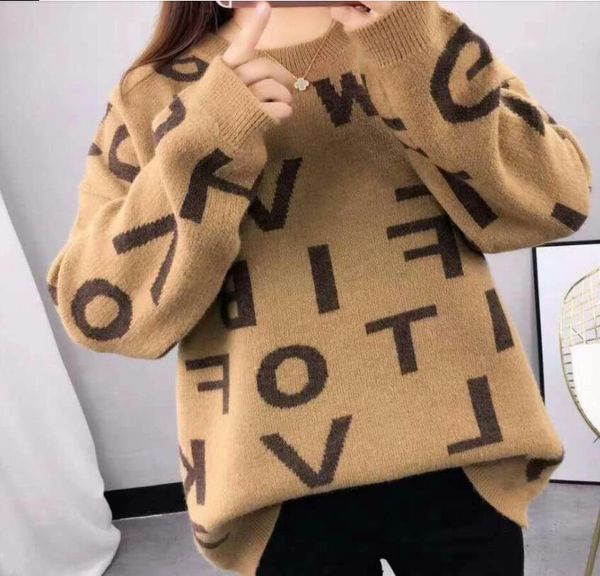 fashion round neck loose knitted women's sweaters female winter new college style lazy pullover sweater jacquard sweater, White;black
fashion round neck loose knitted women's sweaters female winter new college style lazy pullover sweater jacquard sweater, White;black