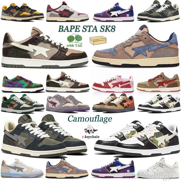 fashion mens skate casual shoes platform sneakers bapesta baped sk8 sta camouflage brown wine red vitality blue men women trainers 36-45
fashion mens skate casual shoes platform sneakers bapesta baped sk8 sta camouflage brown wine red vitality blue men women trainers 36-45
