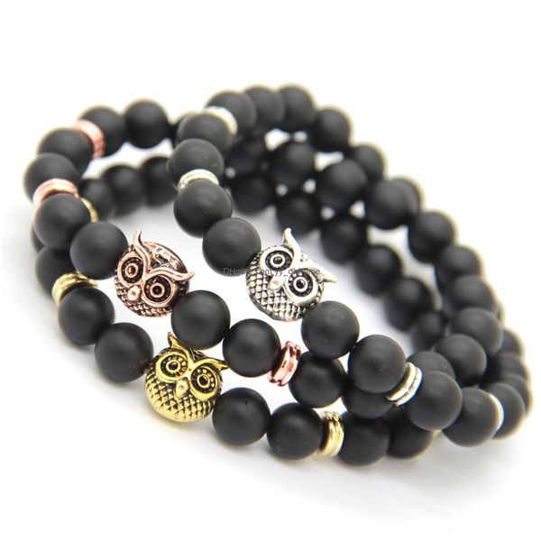 charm bracelets design mens beaded bracelets wholesale 8mm natural matte agate alloy owl pendant bracelet babeads eagle party drop d dhf1r, Golden;silver
charm bracelets design mens beaded bracelets wholesale 8mm natural matte agate alloy owl pendant bracelet babeads eagle party drop d dhf1r, Golden;silver