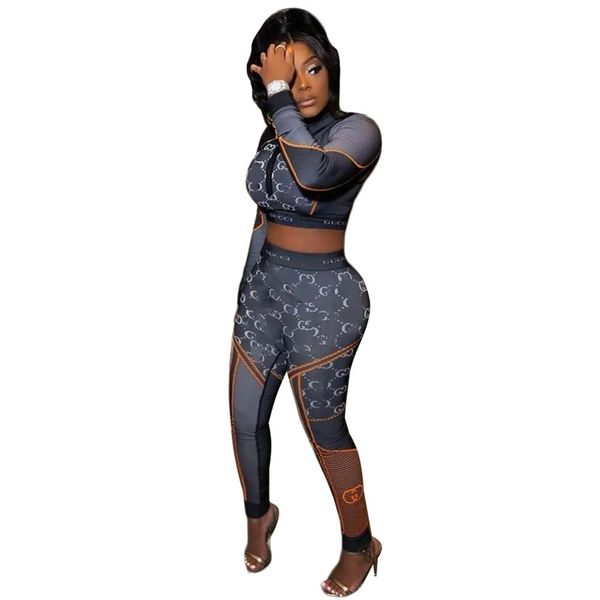 designer brand tracksuits women jogging suit two piece set print pullover pants lady outfits stand collar long sleeve crop leggings sweatsui, Gray
designer brand tracksuits women jogging suit two piece set print pullover pants lady outfits stand collar long sleeve crop leggings sweatsui, Gray