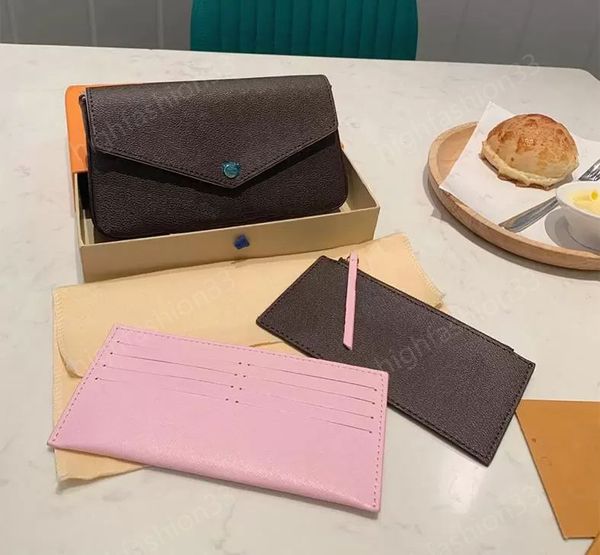 5a three-piece wallet brown letter flower leather chain shoulder bag handbag mini card fashion with box
5a three-piece wallet brown letter flower leather chain shoulder bag handbag mini card fashion with box