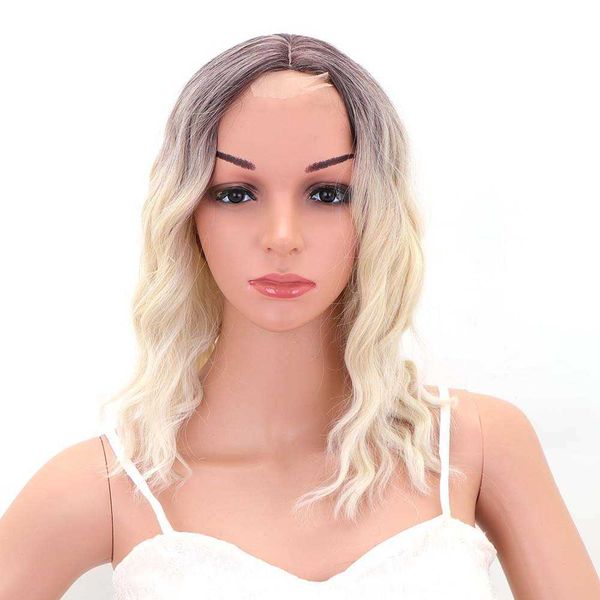 women's wigs gold short wavy little lace head cover hairline hair seam hand woven, Black
women's wigs gold short wavy little lace head cover hairline hair seam hand woven, Black