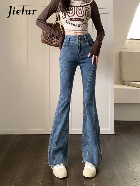 women's jeans jielur american high street flare jeans women's autumn fashion design sense high waist slim jeans women 221118, Blue
women's jeans jielur american high street flare jeans women's autumn fashion design sense high waist slim jeans women 221118, Blue