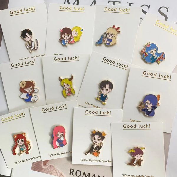 twelve constellations brooch cartoon cute pin men and women accessories original alloy oil dripping badge, Blue
twelve constellations brooch cartoon cute pin men and women accessories original alloy oil dripping badge, Blue