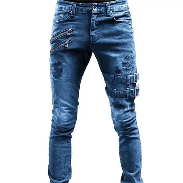 mens jeans plus size skinny side straps and zips 3 colors trousers excellent stretch 221118, Blue
mens jeans plus size skinny side straps and zips 3 colors trousers excellent stretch 221118, Blue
