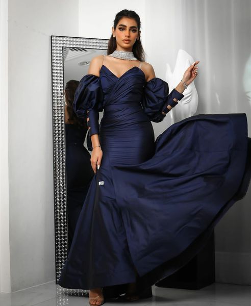 chic sweetheart mermaid prom dresses with detachable long sleeves pleats piping off shoulder dark navy simple satin formal evening gowns for, Black
chic sweetheart mermaid prom dresses with detachable long sleeves pleats piping off shoulder dark navy simple satin formal evening gowns for, Black