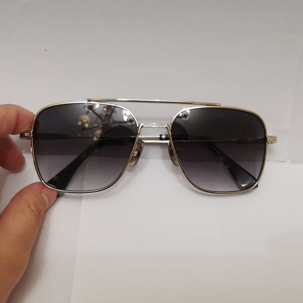 silver metal grey shaded navigator sunglasses for men seven summer sunnies shades uv400 eyewear with box, White;black
silver metal grey shaded navigator sunglasses for men seven summer sunnies shades uv400 eyewear with box, White;black