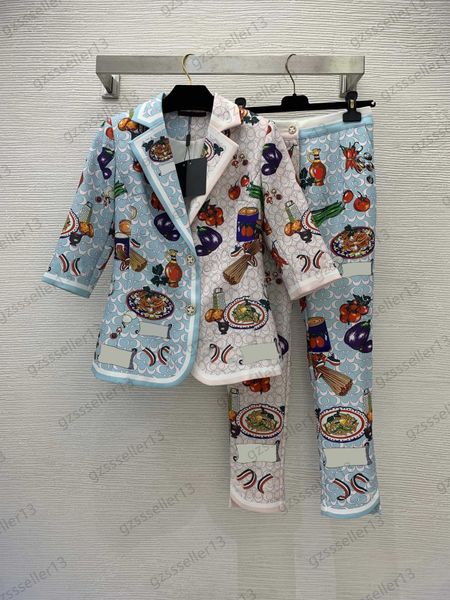 two piece set women two pieces pants full body printed lapel 1/2 sleeve color matching slim suit jacket mid-high waist straight-leg cropped, White
two piece set women two pieces pants full body printed lapel 1/2 sleeve color matching slim suit jacket mid-high waist straight-leg cropped, White