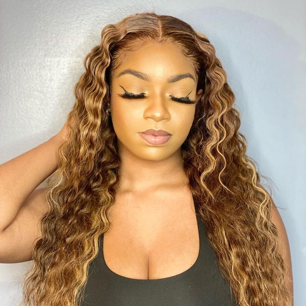 highlight wig straight water wave curly p4/27 piano colored wig 13x4 lace transparent front frontal wigs wave natural hairline bleached knot, Black;brown
highlight wig straight water wave curly p4/27 piano colored wig 13x4 lace transparent front frontal wigs wave natural hairline bleached knot, Black;brown