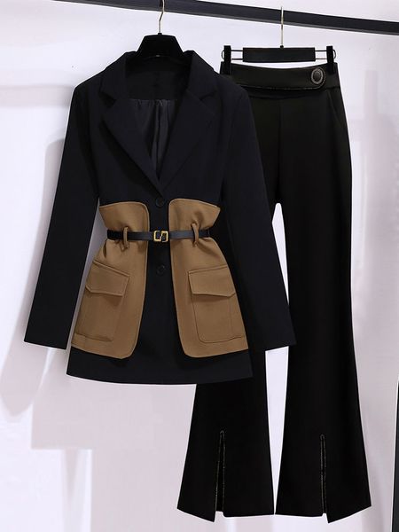womens two piece pants casual blazer set korean fashion elegant spring and autumn midi suit coatblack twopiece femlae clothing 221117, White
womens two piece pants casual blazer set korean fashion elegant spring and autumn midi suit coatblack twopiece femlae clothing 221117, White