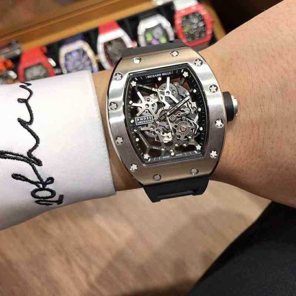 fully mechanical watch richa milles rm055 luxury mens automatic movement sapphire mirror rubber watchband swiss wristwatches l52t, Slivery;black
fully mechanical watch richa milles rm055 luxury mens automatic movement sapphire mirror rubber watchband swiss wristwatches l52t, Slivery;black
