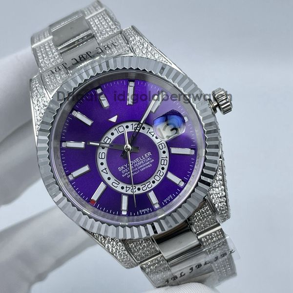 fashionable luxury silver mens watch sky 326934 326933 ice out watch purple dial automatic movement 904l stainless steel sapphire glass supe, Slivery;brown
fashionable luxury silver mens watch sky 326934 326933 ice out watch purple dial automatic movement 904l stainless steel sapphire glass supe, Slivery;brown