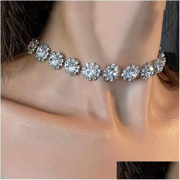 pendant necklaces iced out choker necklaces tennis chains luxury women flower pendant collar necklace fashion bling crystal rhinesto dhgak, Silver
pendant necklaces iced out choker necklaces tennis chains luxury women flower pendant collar necklace fashion bling crystal rhinesto dhgak, Silver