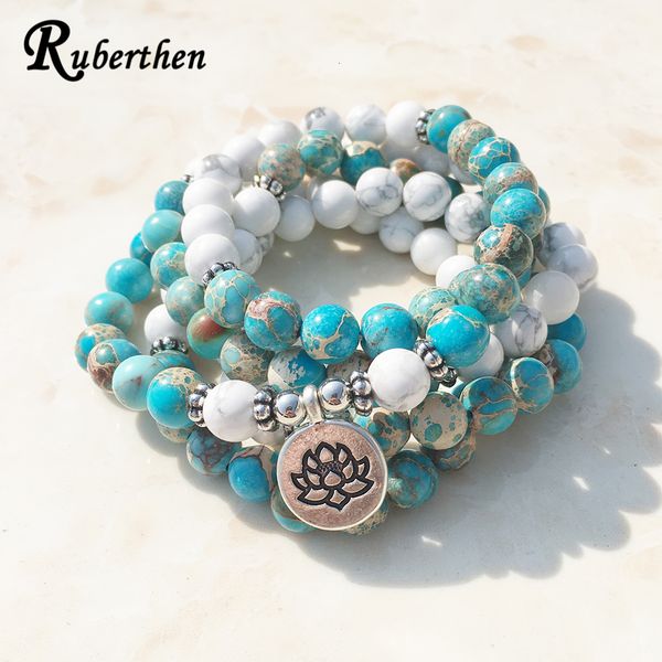 charm bracelets ruberthen fashion design howlite natural stone mala 108 beads wrap or lotus 221118, Golden;silver
charm bracelets ruberthen fashion design howlite natural stone mala 108 beads wrap or lotus 221118, Golden;silver