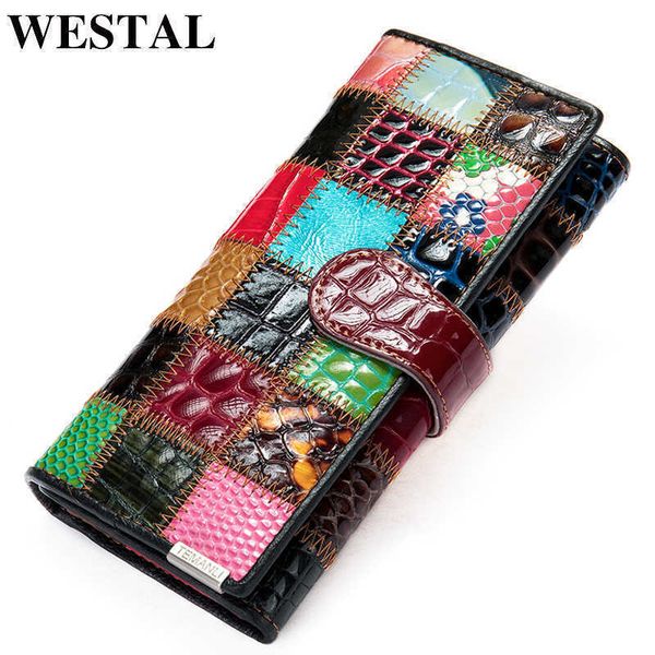 wallet westal women's genuine leather patchwork for women clutch bags cellphone purses coin s long 4202 221030, Red;black
wallet westal women's genuine leather patchwork for women clutch bags cellphone purses coin s long 4202 221030, Red;black