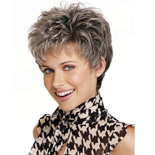 women's wigs star fashion gradient mixed color short curly hair ffy high temperature silk, Black
women's wigs star fashion gradient mixed color short curly hair ffy high temperature silk, Black