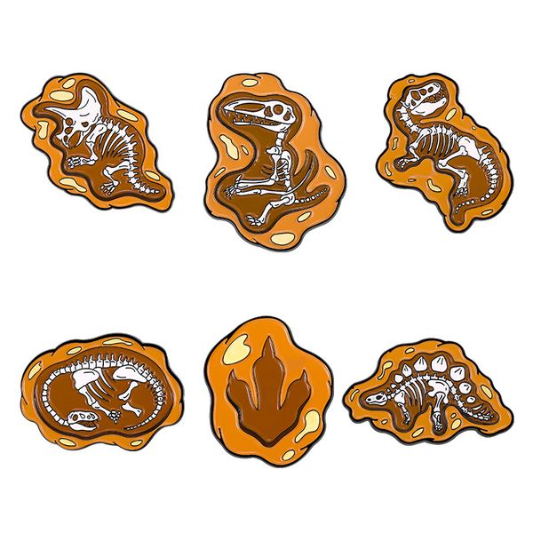 creative cartoon dinosaur skeleton fossils brooches pins set 6pcs cute enamel badges for children alloy pin denim shirt fashion jewelry gift, Gray
creative cartoon dinosaur skeleton fossils brooches pins set 6pcs cute enamel badges for children alloy pin denim shirt fashion jewelry gift, Gray