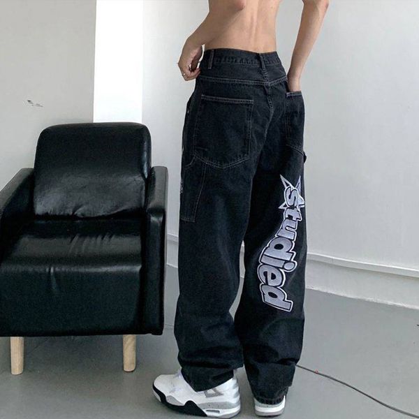womens jeans american street clothing retro trend pocket female letter star print high waist casual oversized straight pants women 221118, Blue
womens jeans american street clothing retro trend pocket female letter star print high waist casual oversized straight pants women 221118, Blue