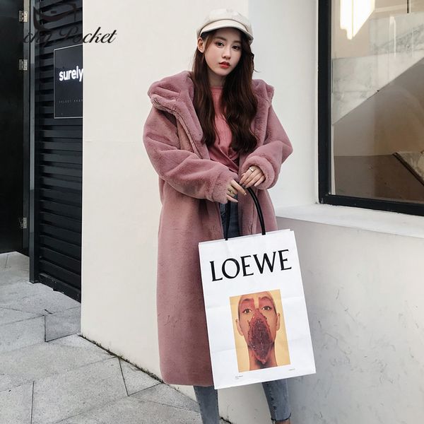 women's fur faux winter women rabbit coat luxury long hooded plus size loose over thick warm female plush s solid 221118, Black
women's fur faux winter women rabbit coat luxury long hooded plus size loose over thick warm female plush s solid 221118, Black