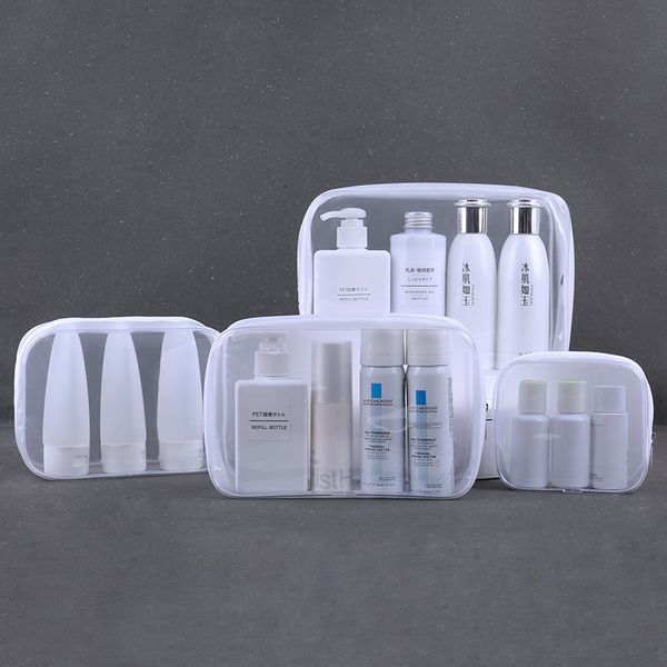 dhl100pcs cosmetic bags women pvc & dull polish large capacity transparent waterproof dust wash storage bag
dhl100pcs cosmetic bags women pvc & dull polish large capacity transparent waterproof dust wash storage bag