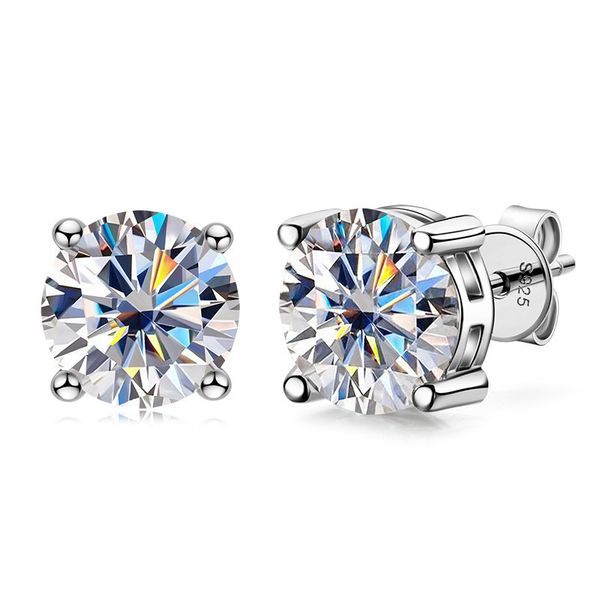 white gold plated bling 925 sterling silver 2ct moissanite stone round earrings studs for men women nice gift, Golden;silver
white gold plated bling 925 sterling silver 2ct moissanite stone round earrings studs for men women nice gift, Golden;silver