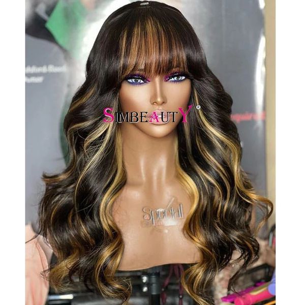 highlight honey blonde fringe body wave 5x5 lace closure human hair wigs glueless 180density 360 laces frontal wigs for women, Black
highlight honey blonde fringe body wave 5x5 lace closure human hair wigs glueless 180density 360 laces frontal wigs for women, Black