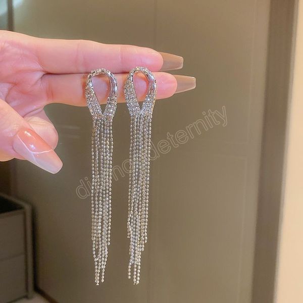 silver color ball long tassel dangle earrings women's simple rhinestone earrings bridal party wedding ear jewelry
silver color ball long tassel dangle earrings women's simple rhinestone earrings bridal party wedding ear jewelry