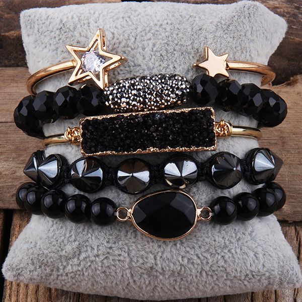 charm bracelets rh fashion boho jewelry natural stone bracelet and bangle 5pc sets for women gift dropship 221118, Golden;silver
charm bracelets rh fashion boho jewelry natural stone bracelet and bangle 5pc sets for women gift dropship 221118, Golden;silver