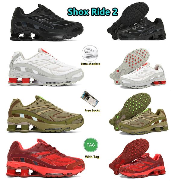 shox ride 2 shoe triple black olive green red white running shoes outdoor sneaker for men and women
shox ride 2 shoe triple black olive green red white running shoes outdoor sneaker for men and women