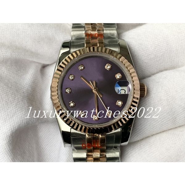 new version watches 31mm purple dial automatic mechanical two tone rose gold stainless steel bracelet 2813 movement 126233 126231 womens wri, Slivery;brown
new version watches 31mm purple dial automatic mechanical two tone rose gold stainless steel bracelet 2813 movement 126233 126231 womens wri, Slivery;brown