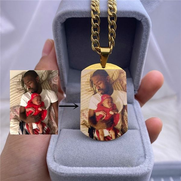 pendant necklaces custom picture for women stainless steel color engrave memorial jewelry gift 221118, Silver
pendant necklaces custom picture for women stainless steel color engrave memorial jewelry gift 221118, Silver