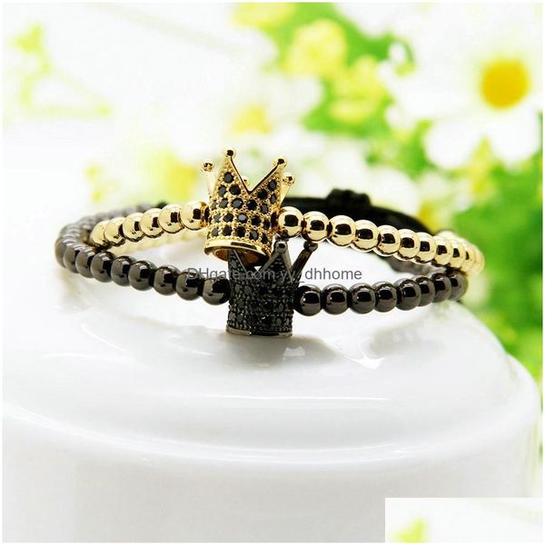 charm bracelets high grade jewelry wholesale 10pcs/lot 4mm copper beads with black cz crown charm men rame bracelet part dhlgz, Golden;silver
charm bracelets high grade jewelry wholesale 10pcs/lot 4mm copper beads with black cz crown charm men rame bracelet part dhlgz, Golden;silver