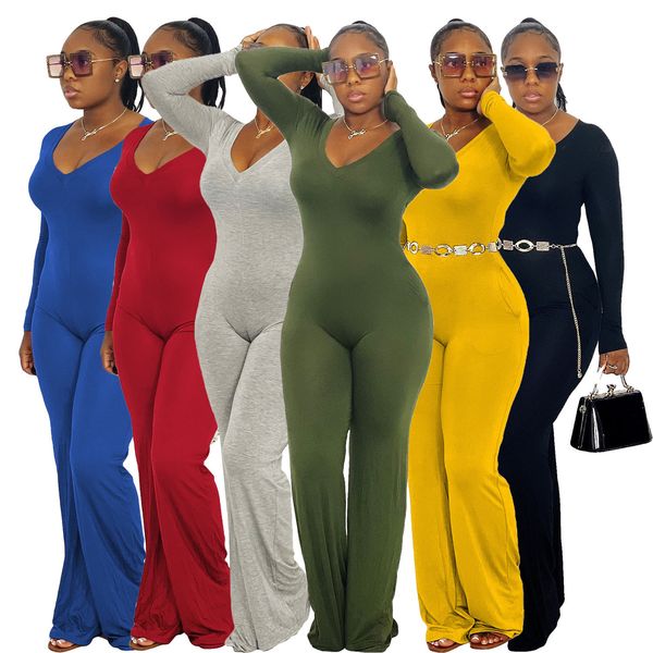womens jumpsuits rompers 34al191 autumn women casual fashion solid flared pants skinny vneck long sleeves jumpsuit playsuit 221118, Black;white
womens jumpsuits rompers 34al191 autumn women casual fashion solid flared pants skinny vneck long sleeves jumpsuit playsuit 221118, Black;white