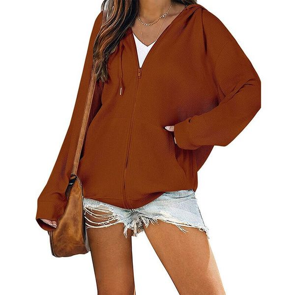2022 new european and american women's autumn and winter zipper hooded sweatshirt casual long-sleeved jacket, Black
2022 new european and american women's autumn and winter zipper hooded sweatshirt casual long-sleeved jacket, Black