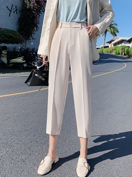 women's pants capris yitimoky suit woman high waist office lady harem women trousers black beige korean fashion quality 221117, Black;white
women's pants capris yitimoky suit woman high waist office lady harem women trousers black beige korean fashion quality 221117, Black;white