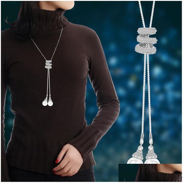 pendant necklaces tassel pendant necklace rhinestone crystal pearl long chain new fashion women metal sweater party necklaces jewelr dhdra, Silver
pendant necklaces tassel pendant necklace rhinestone crystal pearl long chain new fashion women metal sweater party necklaces jewelr dhdra, Silver