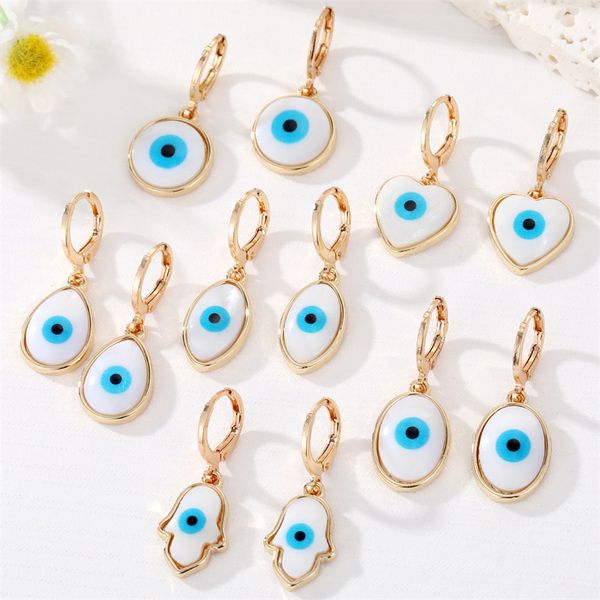 evil eye pendant hoop earringsturkish blue eye fatima hand heart round dangle earring for women jewelry, Golden;silver
evil eye pendant hoop earringsturkish blue eye fatima hand heart round dangle earring for women jewelry, Golden;silver