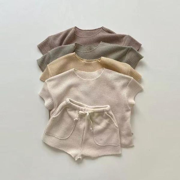 clothing sets melario 2pcs summer boys girls clothing sets solid loose short sleeve drawstring shorts waffle outfits children knitted suits, White
clothing sets melario 2pcs summer boys girls clothing sets solid loose short sleeve drawstring shorts waffle outfits children knitted suits, White
