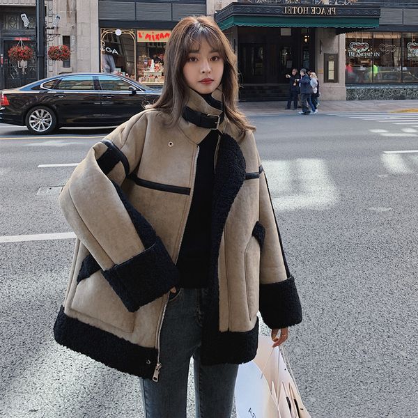 women's jackets women's lamb wool coat winter retro thick fur allinone motorcycle clothing cotton clothing thermal loose short jac, Black;brown
women's jackets women's lamb wool coat winter retro thick fur allinone motorcycle clothing cotton clothing thermal loose short jac, Black;brown