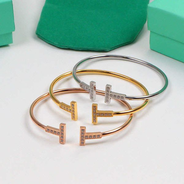 t home stainless steel diamond bracelet open titanium double women's rose gold fashion bracelet jewelry, Black
t home stainless steel diamond bracelet open titanium double women's rose gold fashion bracelet jewelry, Black