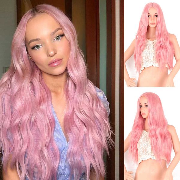 women's wigs cos selling bleaching and dyeing medium long hair micro curly coral powder female chemical fiber headgear, Black
women's wigs cos selling bleaching and dyeing medium long hair micro curly coral powder female chemical fiber headgear, Black