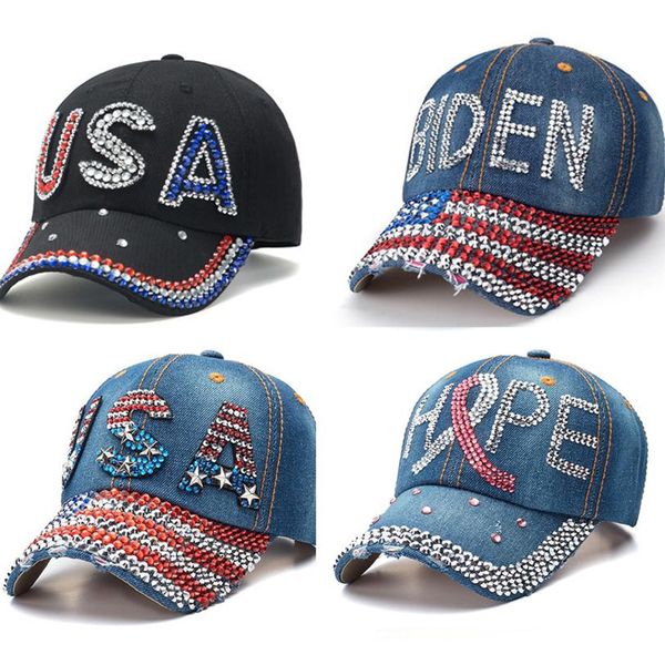 fashion luxury designer usa flag trump presidential election diamond demin jeans baseball ball caps for woman female girls sun hats270m, Blue;gray
fashion luxury designer usa flag trump presidential election diamond demin jeans baseball ball caps for woman female girls sun hats270m, Blue;gray