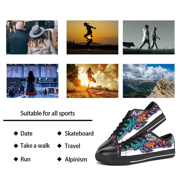 men women diy custom shoes low canvas skateboard sneakers triple black customization uv printing sports sneakers br229
men women diy custom shoes low canvas skateboard sneakers triple black customization uv printing sports sneakers br229