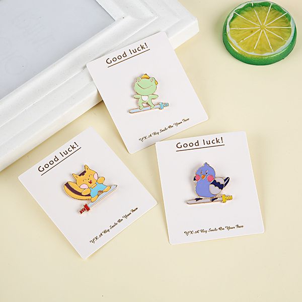 new cartoon cute frog bird fox alloy brooch oil dripping sword badge children's gift brooch pin, Blue
new cartoon cute frog bird fox alloy brooch oil dripping sword badge children's gift brooch pin, Blue