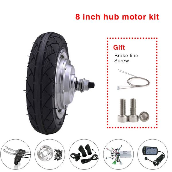 Image of Hub Motor 8 Inch 36v 250-350w Tire 8x2.00-5 Brushless Toothless Electric Bicycle Wheelchair Electric Scooter Wheel