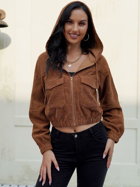 women s jackets corduroy drop shoulder pocket hooded jacket zip up women cover drawstring cabincore long sleeve 221118, Black;brown
women s jackets corduroy drop shoulder pocket hooded jacket zip up women cover drawstring cabincore long sleeve 221118, Black;brown